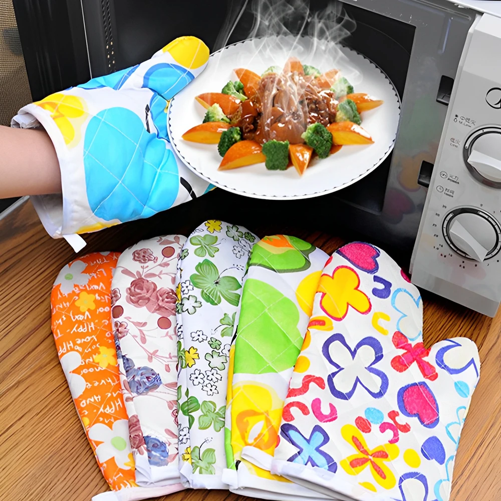 

Oven Gloves High Temperature Resistance Microwave Heat Insulation Tray Dish Holder Kitchen Barbecue Baking Anti-Scald Oven Mitts