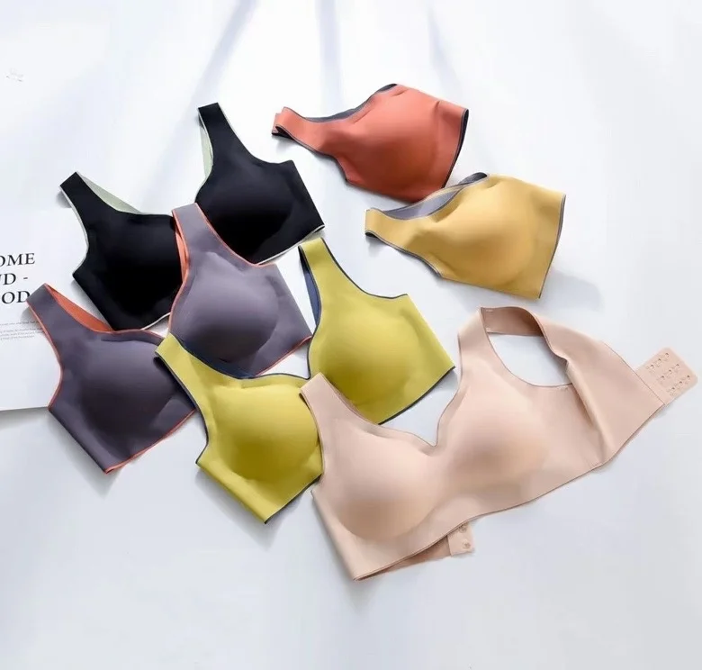 

Libra button up a surrogate best friend latex underwear large size large chest gathered sports vest bra summer thin