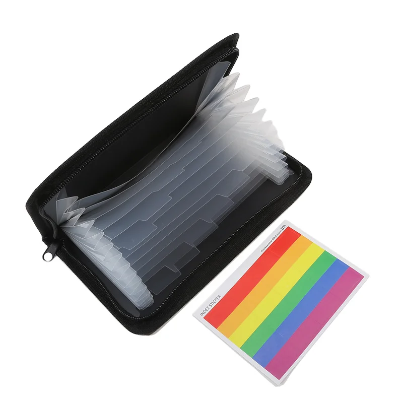 Расширяющаяся папка для файлов 13 ячеек A6 органайзер на молнии банкнот