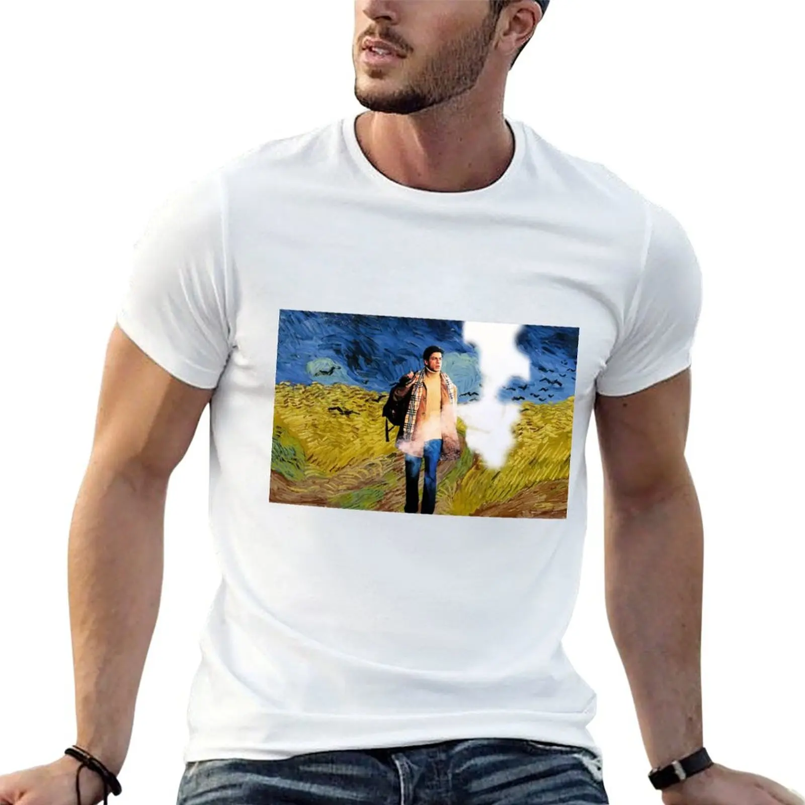 Фото Футболка Main Hoon Na x Wheat Field with Crows с простым графическим дизайном №1