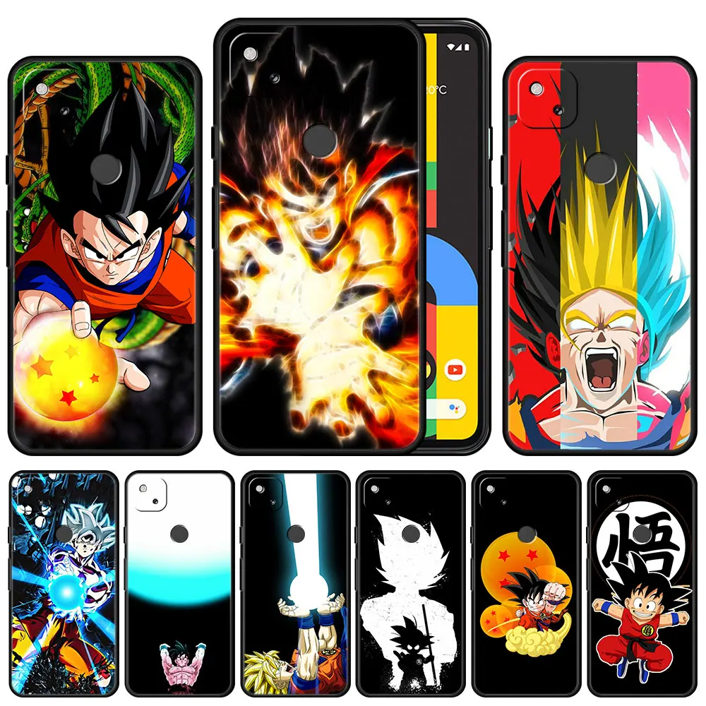 

Case Cover for Google Pixel 5a 4a 3 4 XL 5 6 Pro 4G 5G Thin Coque Back Original Print Capa Shockproof Super Dragon Ball Goku