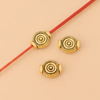 100pcslot antique gold flat spiral swirl round spacer beads doble sided for diy bracelet jewelry making accessories