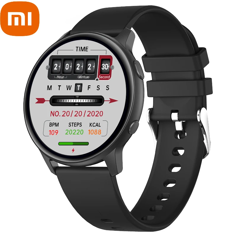 

Xiaomi 2022 New Smart Watch Women Full Touch Screen Sport Fitness Watch IP67 Waterproof Bluetooth Watch for Android Ios Phone