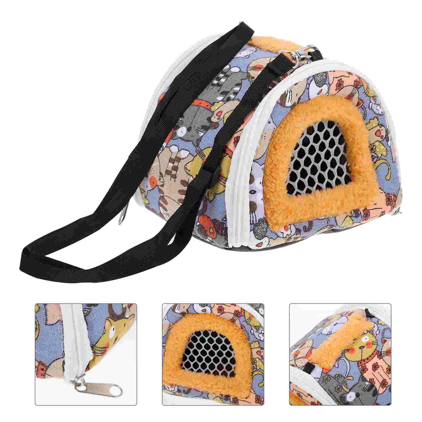 

1pc Hamster Carrier Bag Portable Pet Travel Pouch Portable Outgoing Pet Bag
