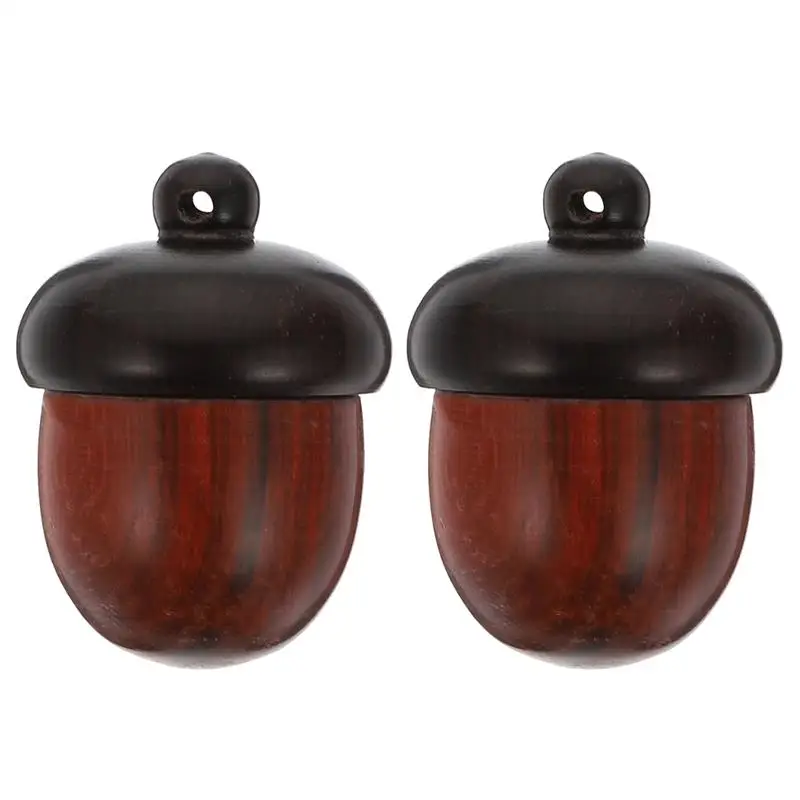 

2Pcs Decorative Acorn Ornaments Wooden Acorn Necklaces Delicate Acorn Pendants