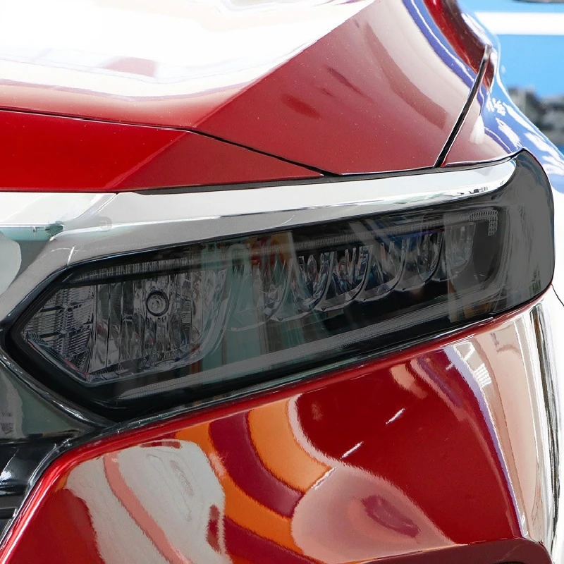 

Защитная затеняющая пленка для автомобильных фар 2 шт., дымчато-черная Прозрачная защитная наклейка из ТПУ для Honda Accord 2016 2017 2018 2019 2020
