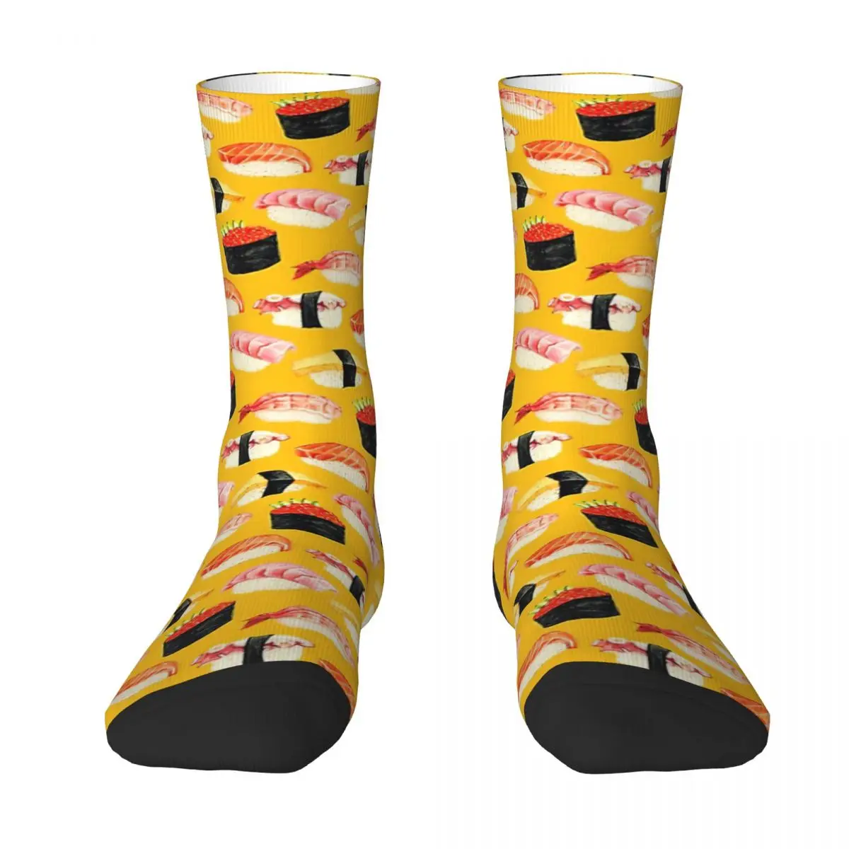 Sushi Nigiri Pattern - Yellow Adult Socks,Unisex socks,men Socks women Socks