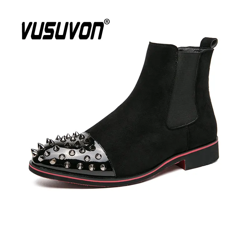 Мужские классические ботинки челси из натуральной кожи в стиле ретро модные