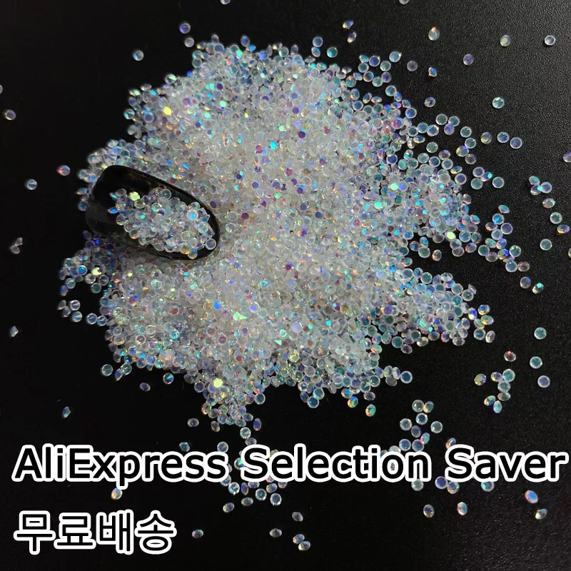 

UNfoiled MIX Sizes 1440pcs Crystal&AB Chaton Nail Art Pointed Rhinestone Micro Manicure Decoration Tiny Mini Rhinestones Gla