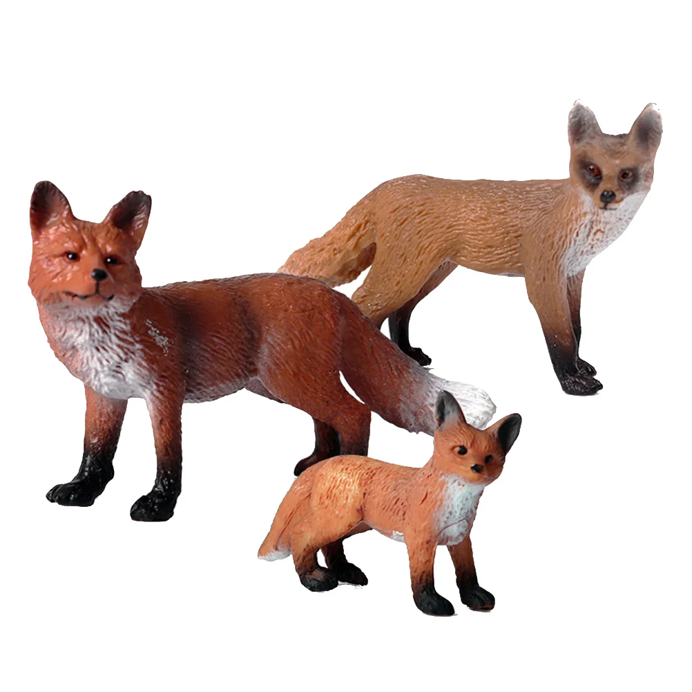 

Fox Figurines Animal Figuresmodelset Wildstatue Figure Forest Kids Mini Foxes Realistic Red Animals Statues Miniature Home Fun