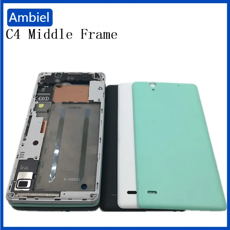 Передняя рамка Корпус ЖК-экран держатель + средняя рамка Корпус пластина рамка для Sony Xperia C4 с задней крышкой