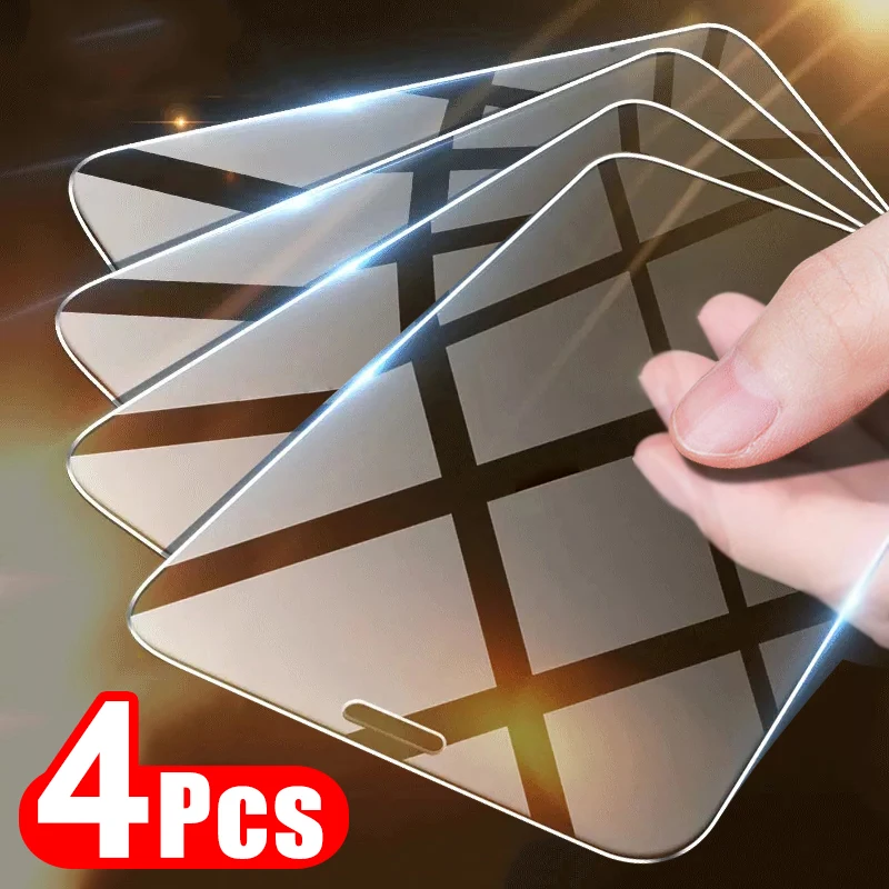 

4PCS Protective Glass On the For iPhone 11 7 8 6 6s Plus 5 5s SE Screen Protector For iPhone 11 12 13 Pro Mini X XR XS MAX Glass