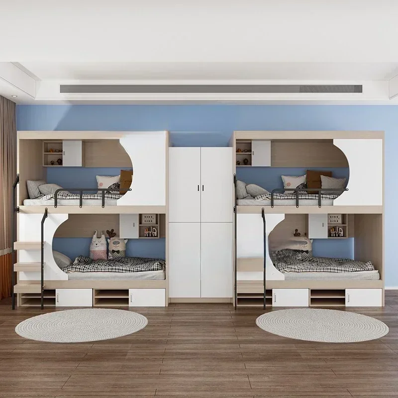 Двухэтажная кровать для персонала в общежитии маленькая квартира молодежная