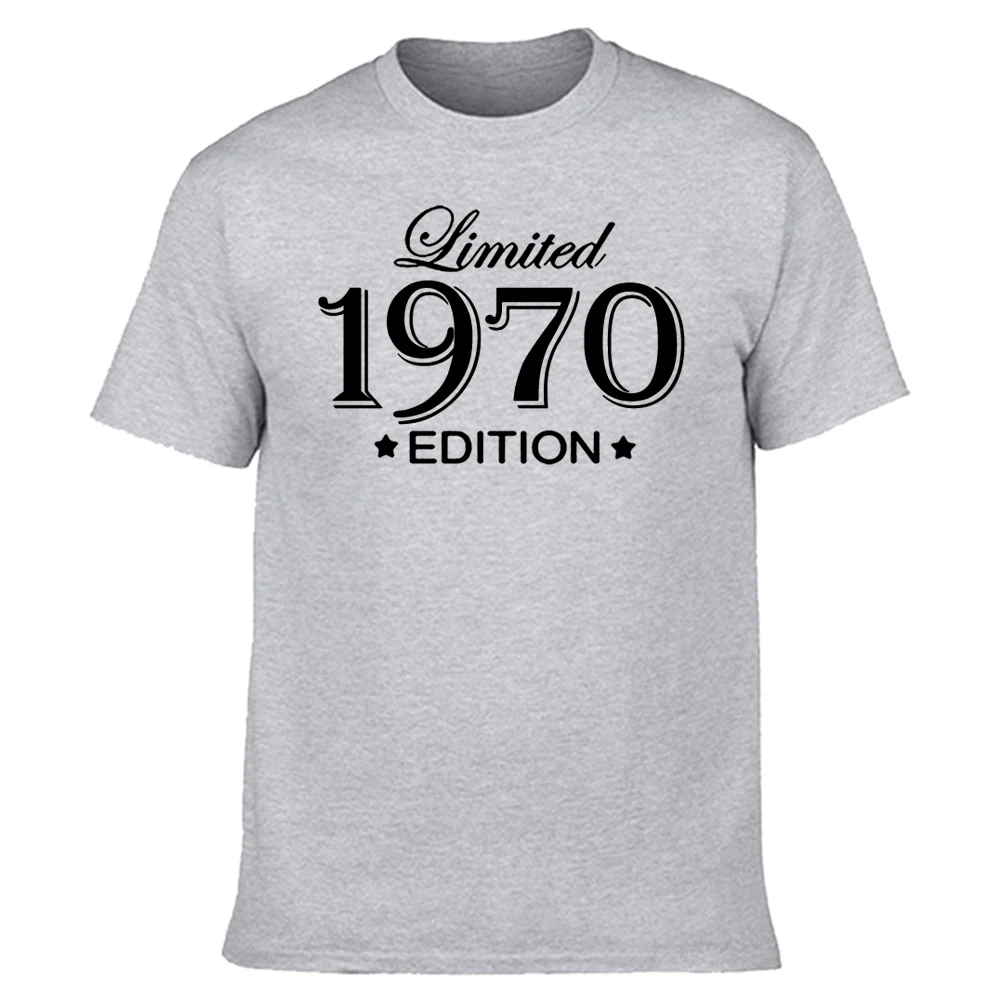 

Funny Summer Style Limited Edition 1970 T Shirts Men Funny Birthday Short Sleeve O Neck Cotton Man Made In 1970 T-shirt Tops