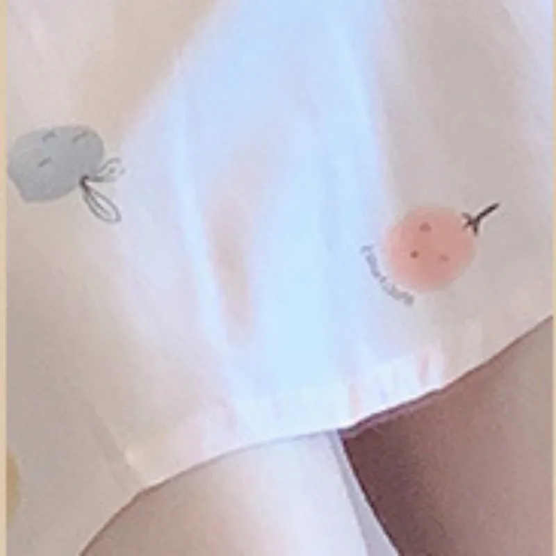 Summer Women's Tank Top Button Sleeping Dresses Thin Sleeveless Spaghetti Straps Floral Print Sleepwear Length To The Shank