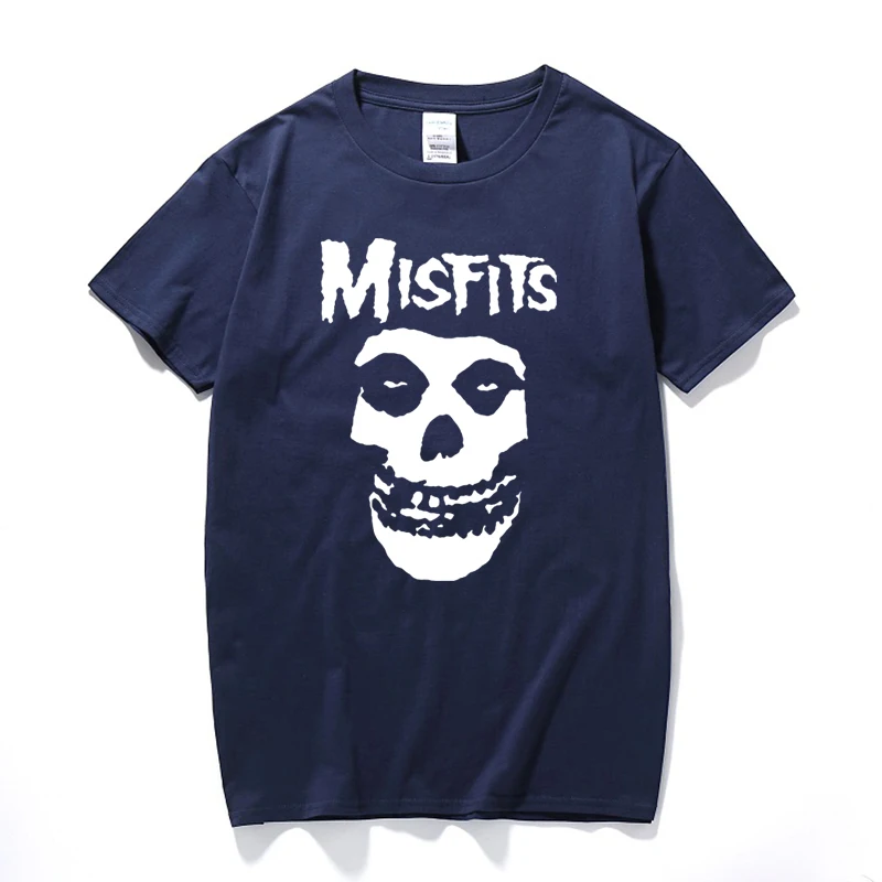 Мужская хлопковая футболка misfits в стиле хип-хоп с принтом черепа от AliExpress WW