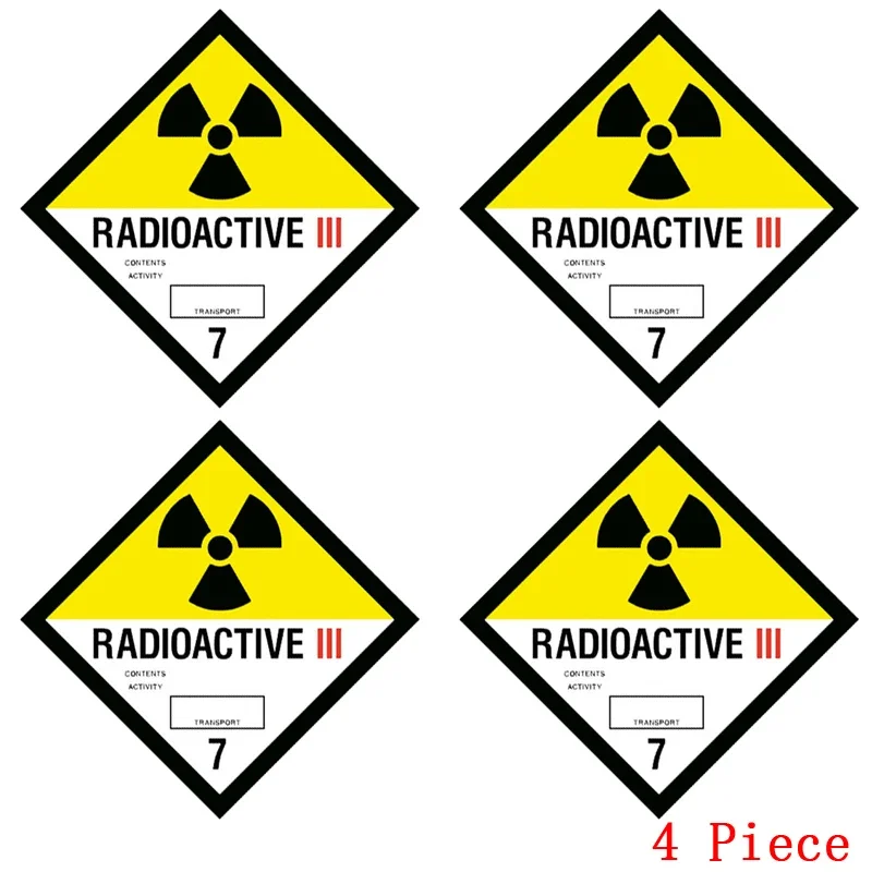 

Предупреждающие радиоактивные светоотражающие автомобильные наклейки от 1 до 8, радиационные наклейки, наклейка, царапины, аксессуары, индивидуальные