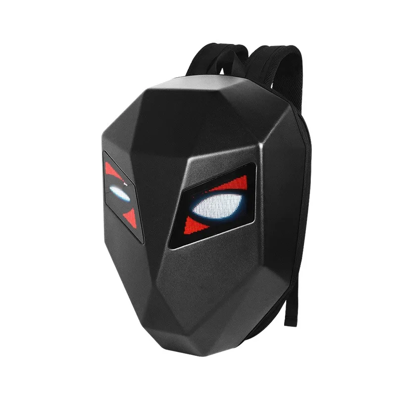 

Fashion Multifunctional LED Backpack Bluetooth Waterproof Hard Shell Iron Man Cool Motorcycle Riding Black LED Rider Backpack