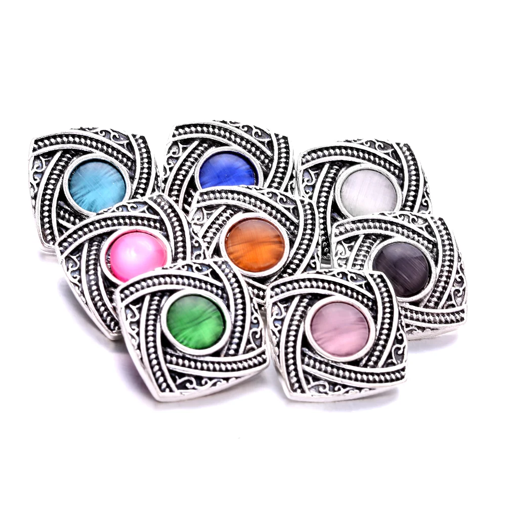 

Wholesale New Arrivals DIY Cufflinks Flower Gemelos Accessories Fit 18mm New In Bracelet Clasp Jewelry For Men And Women B520