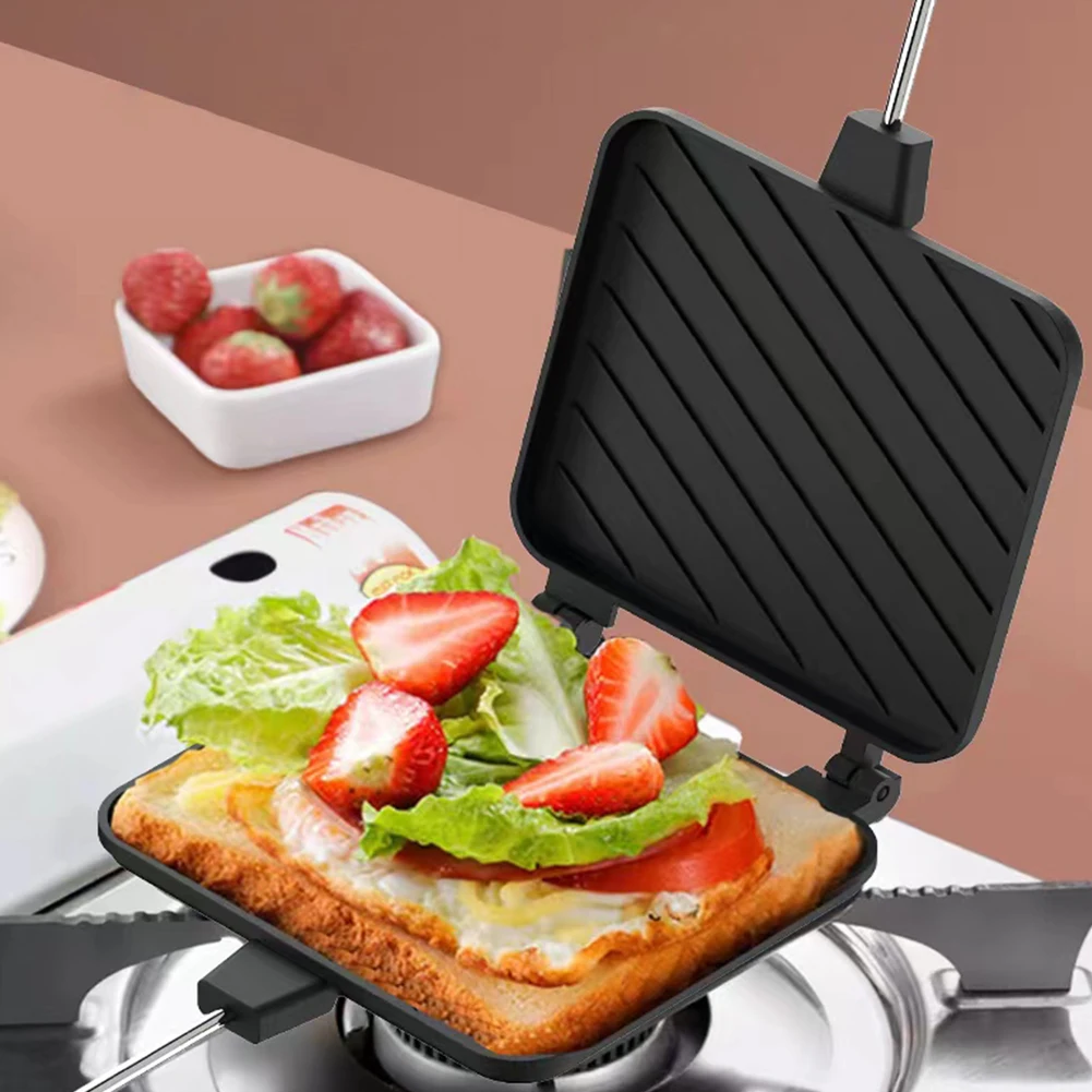 

Hot Sandwich Maker Double Sided Grilled Cheese Maker Nonstick High Temperature Resistant for Breakfast Pancakes Toast Omelets