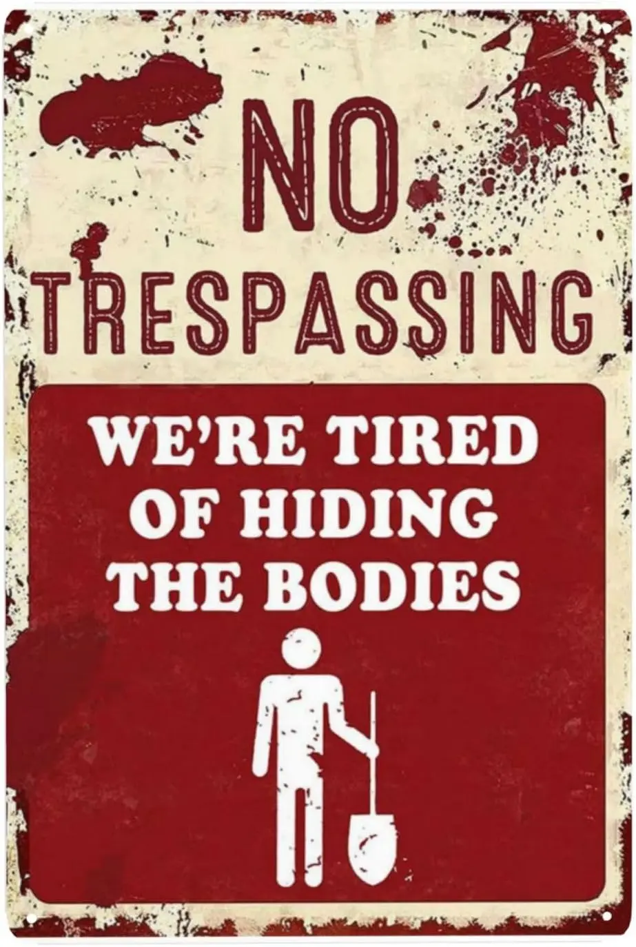 Нет Trespssng We're Tred of Hdng The Bodes 8&quot X 12&quot Retro Metl Sgn Vntge Br Decor Yrd Sgns (БЕЗ ПЕРЕДАЧА)