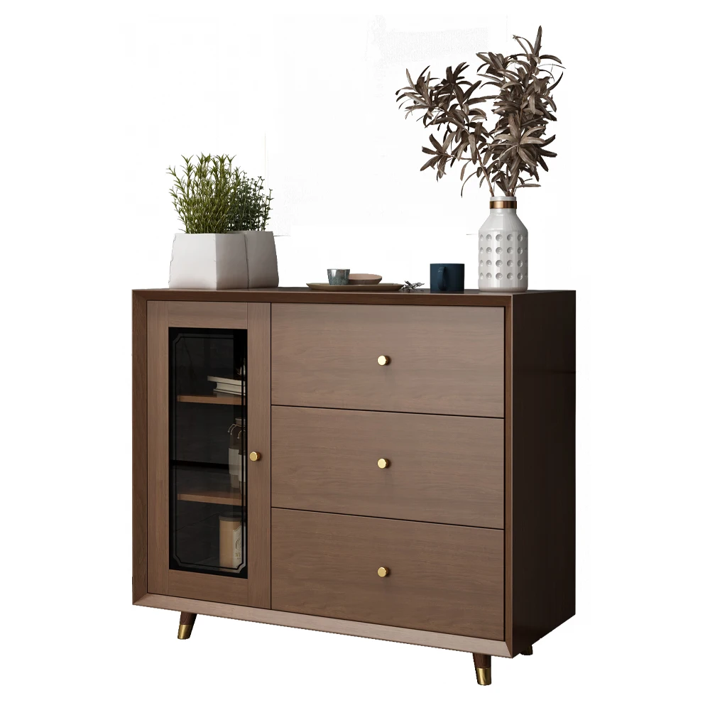 

Small Wooden Kitchen Storage Furniture Sideboard Luxury Modern Cabinet With Drawers