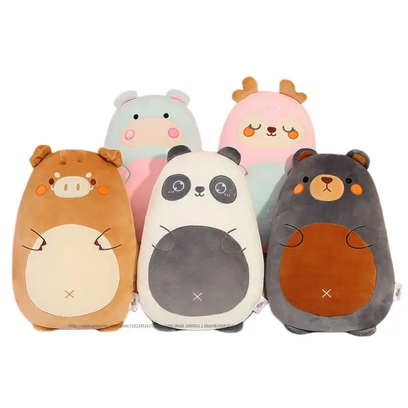 

40/60cm Kawaii Animal Plush Pillow Cuddly Squishy Dinosaur Penguin Pig Rabbit Cat Panda Zoo Animal Soft Plushie Peluche Kid Gift