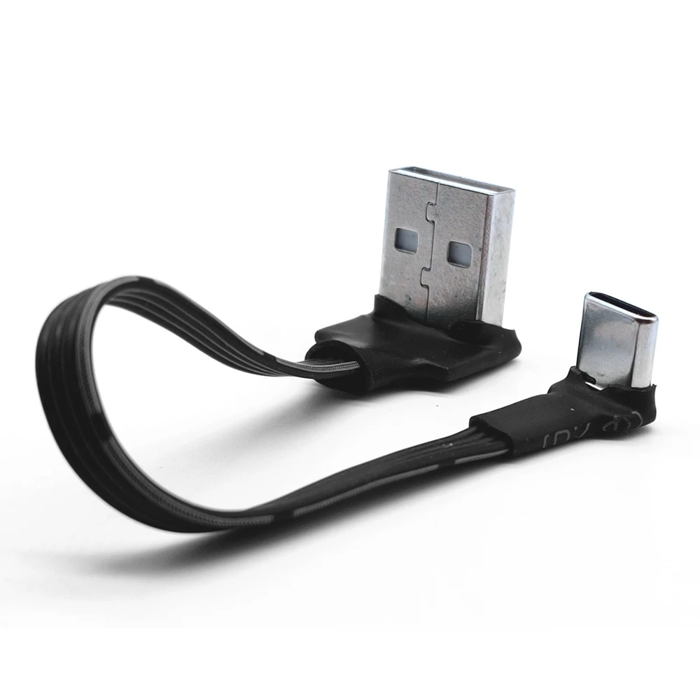 

5CM-100CM Ultra-dünne ellenbogen typ-c daten kabel draht USB 2,0 doppel ellenbogen ladegerät po kurzfristige tragbare und univer