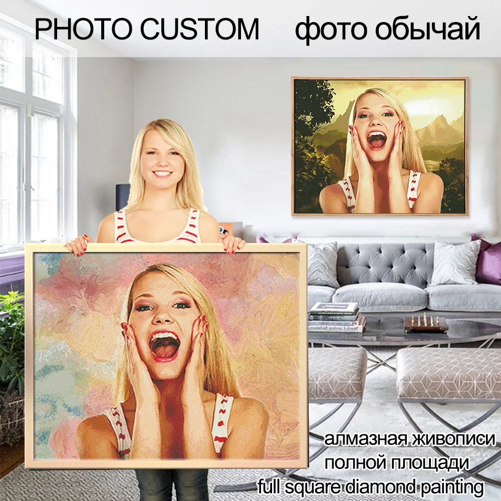 

AZQSD Photo Custom Diamond Painting Cross Stitch Full Square Picture Of Rhinestone DIY Diamond Mosaic Diamond Embroidery Sale
