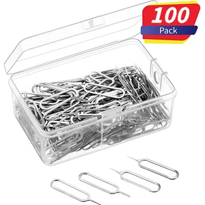 Imported 100PCS SIM Card Tray Eject Pin Ejector Removal Tool Compatible for IPhone IPads Samsung Xiaomi Huawe