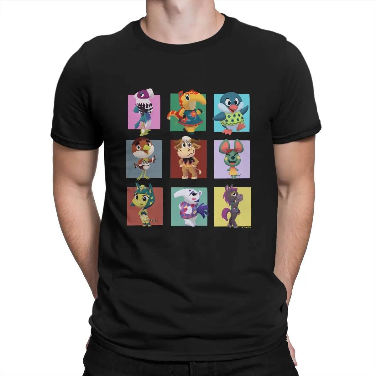 

Game Characters Men's T Shirts Animal Crossing Virtual Game Life Fashion Tees Short Sleeve O Neck T-Shirts Graphic Printed Tops
