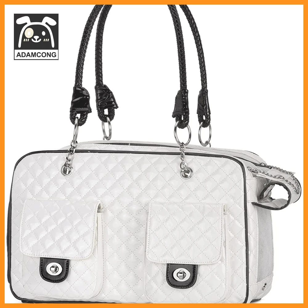 

ADAMCONGPet Fashion Bag, Foldable Breathable Outgoing Leather Handbag, Outdoor Travel Walking Hiking Pet Bag