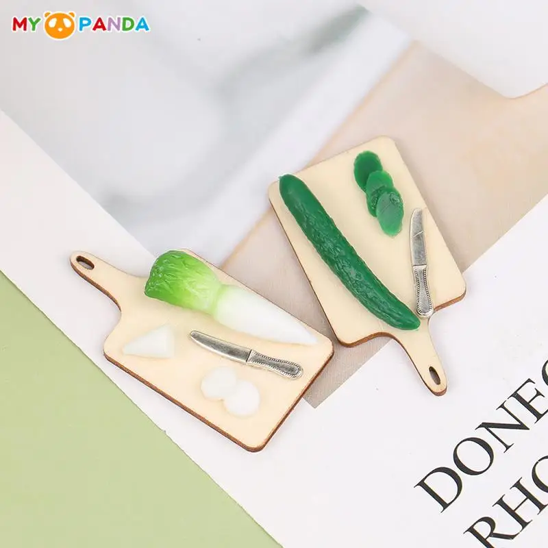 

1 Набор 1:12 кукольный домик миниатюрные кухонные столовые приборы овощная разделочная доска Огуречная редиска разделочная доска измельчите...