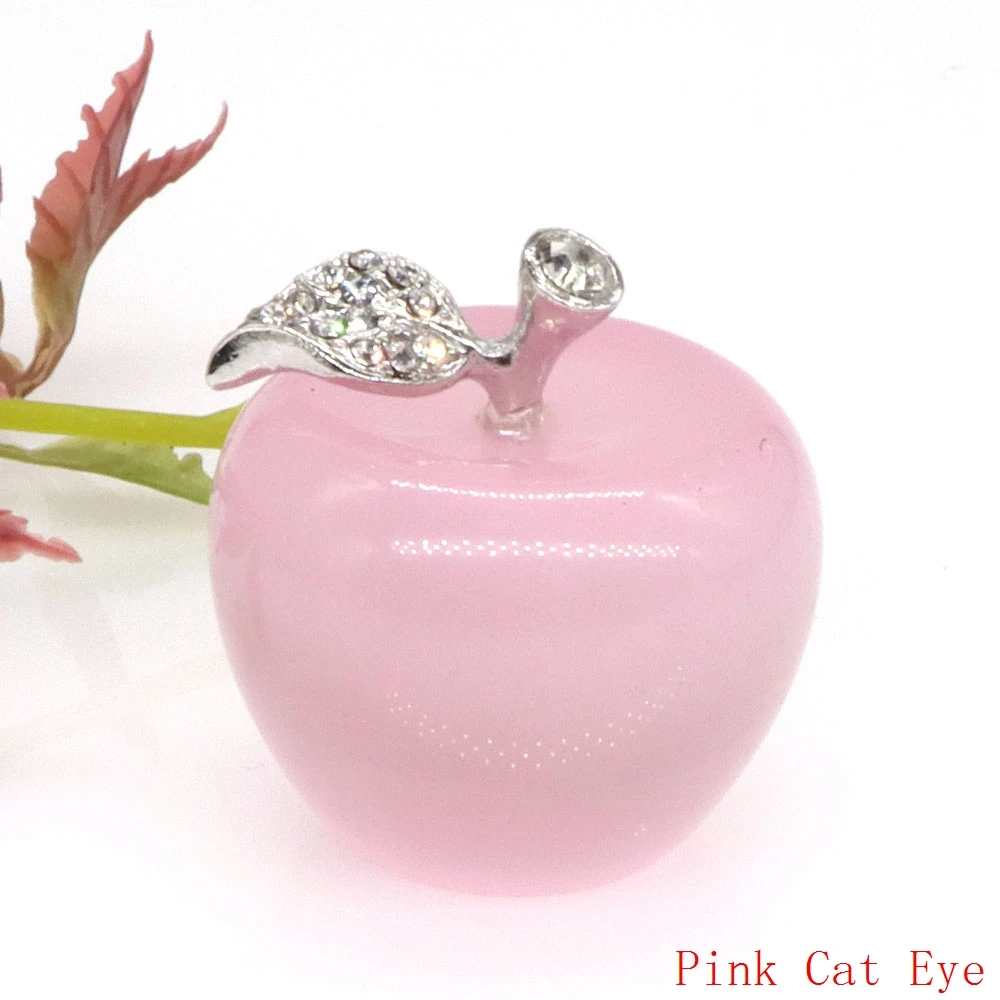 

Фигурка яблока 30 мм, резной кристалл из натурального аметиста, восстанавливающие драгоценные камни, кварцевое украшение для комнаты, домашний декор, рождественский подарок