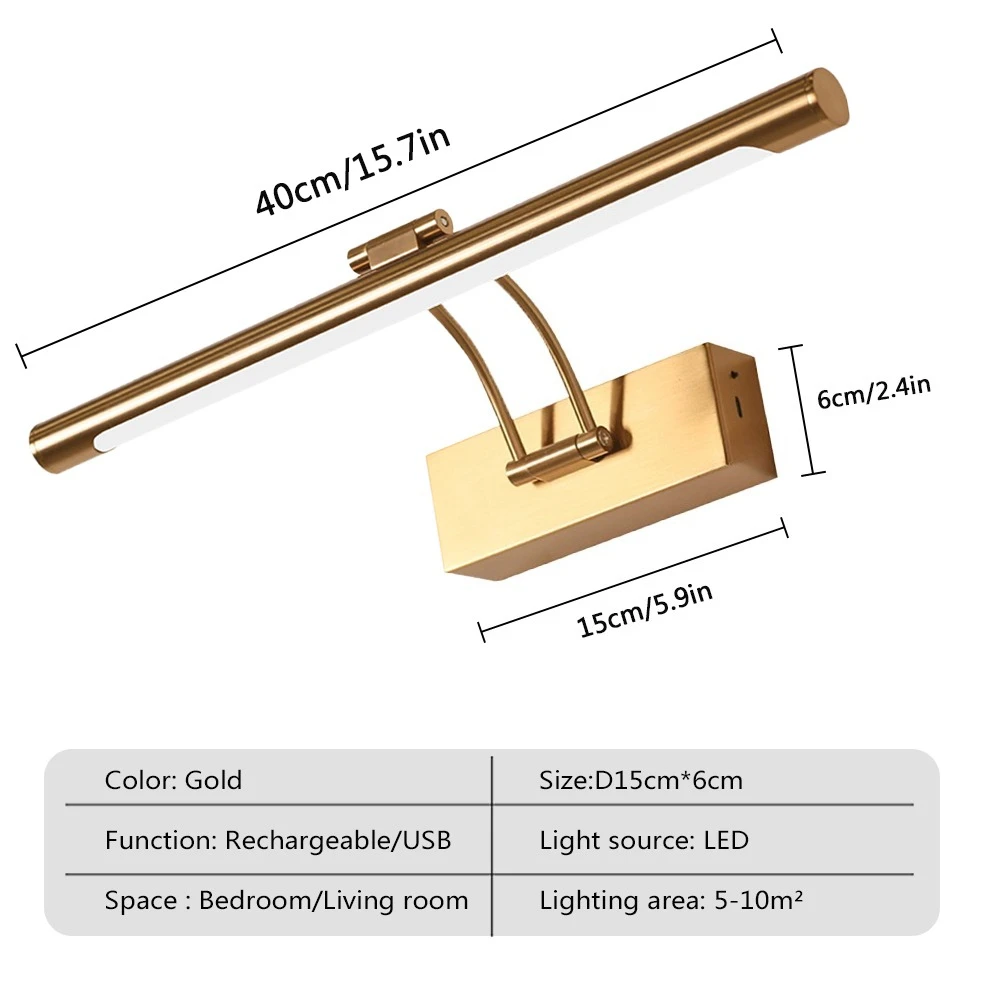 

Сенсорная настенная лампа WADBTY 40 см