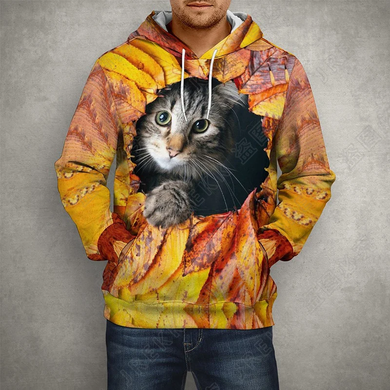 

Animal Series Cat 3D Printed Hoodies Sweatshirts Men Women Children Leopard Pullover Streetwear Fashion Cool Coat