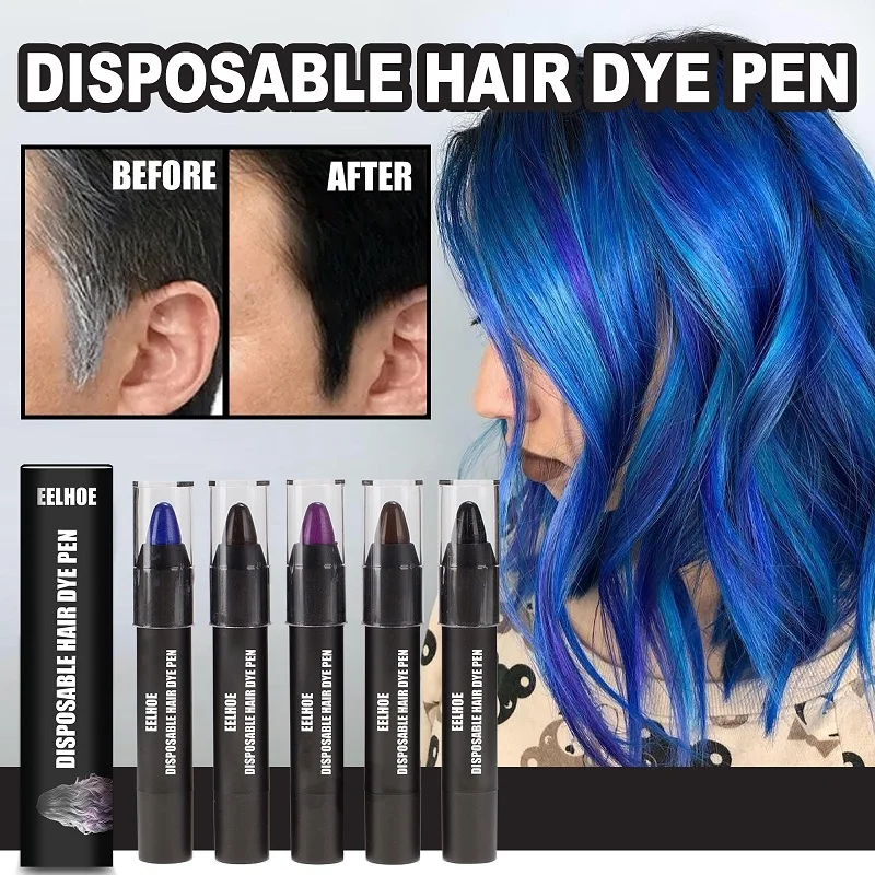

Disposable Hair Color Dye Pen Shadow Powder Refill Sideburns Bald Hairline Natural Temporary Hair Cover Pencil Hair Brushes Comb