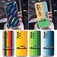 luxury sport car p clear case for samsung galaxy a52 a51 a53 a72 a71 a73 a32 a31 a33 a41 a22 a11 soft cases cover color is power