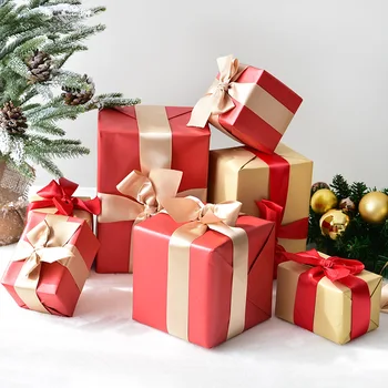 크리스마스 선물 상자, 크리스마스 장식, 쇼핑몰 창 장식 소품, 7 개 세트