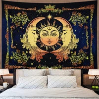 moon sun mandala tapestry psychedelic world tree wall hanging magical printed bedside wall decors witchcraft tarot tapestries