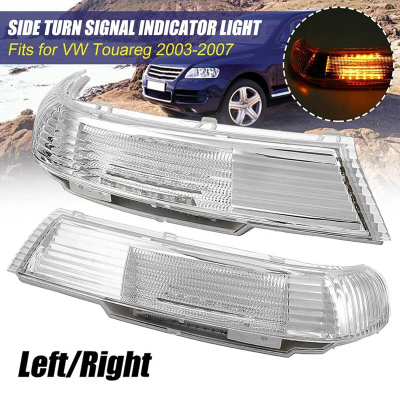 

Car Rearview Mirror Turn Signal Indicator Lights Lamp For -VW Touareg 2003-2007 7L6949102B 7L6949101B