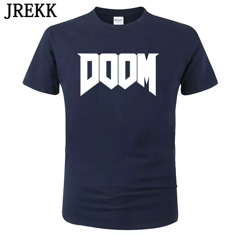 

Новинка 2022, летняя модная футболка Doom с принтом в виде игры, Мужская футболка из 100% хлопка с коротким рукавом, Повседневная Уличная одежда, Ж...