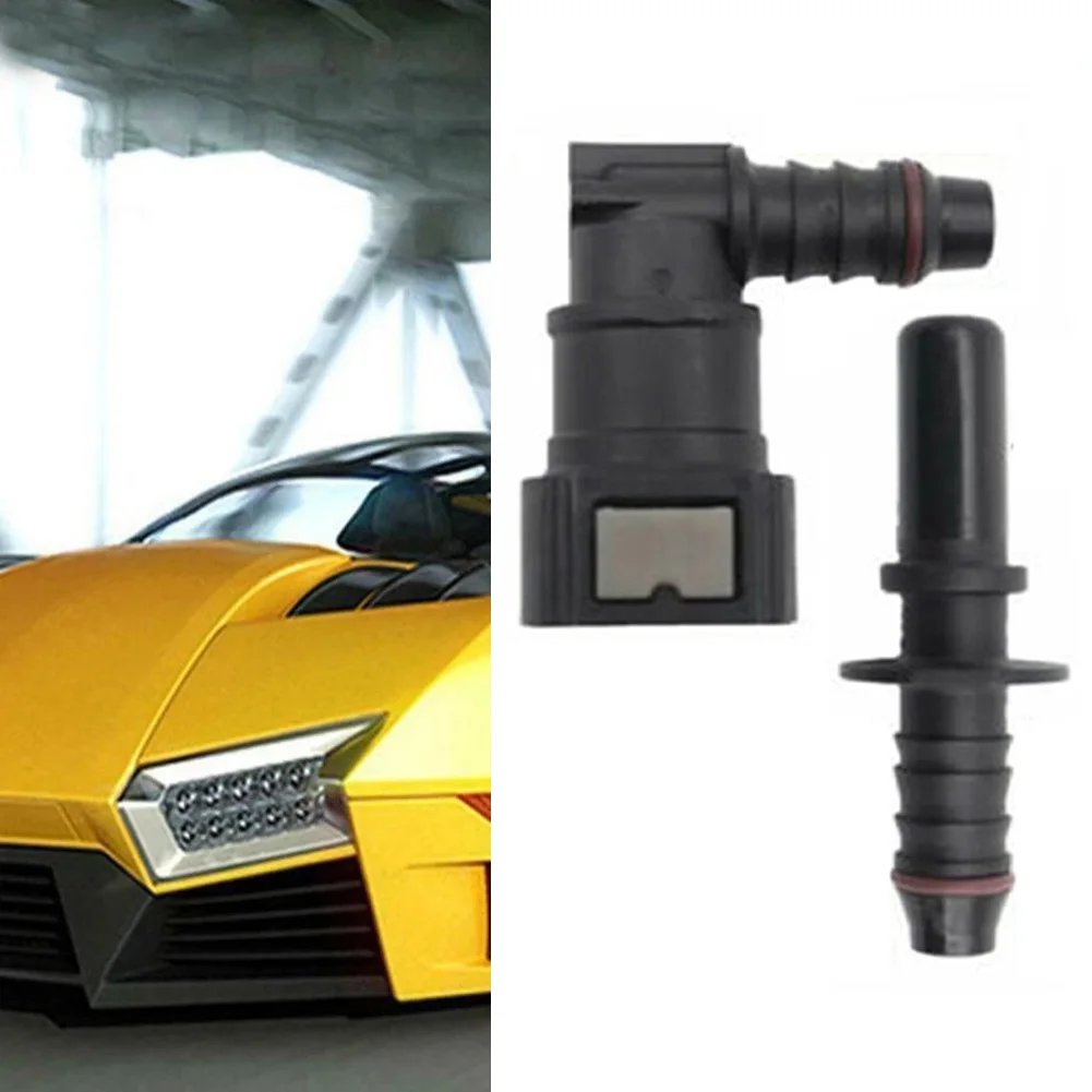 

1 Set Fuel Line Hose Quick Release Connector 7.89-ID6 Straight/9.89M-ID8MM Elbow Seals Compatible With Most Fuel Types