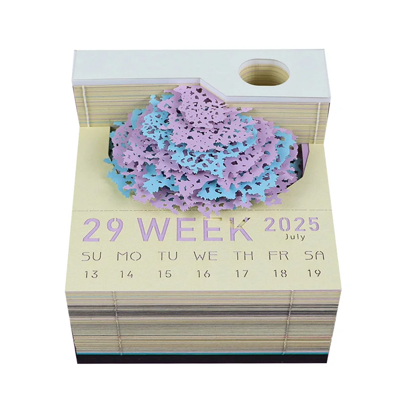 Настольный календарь на дереве со светодиодной подсветкой 2025 год блокнот