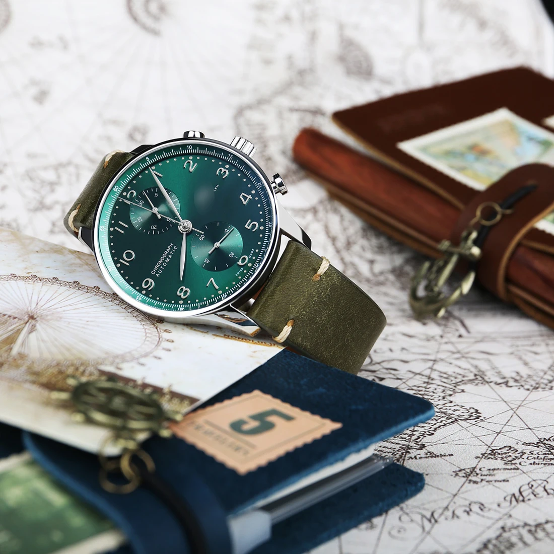 Luxury Handmade Watch Strap Quick Release or IWC Compatible with OMEGA  Watch Bracelet 20mm 21mm 22mm Vintage Leather Watch Band