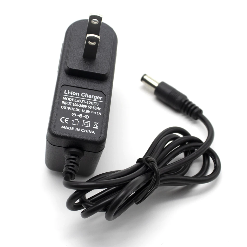

ELAIK 12.6V-1A DC 5.5*2.5mm 100*240V 50-60HZ 3 s 12 v battery charger head is new Charged appliance
