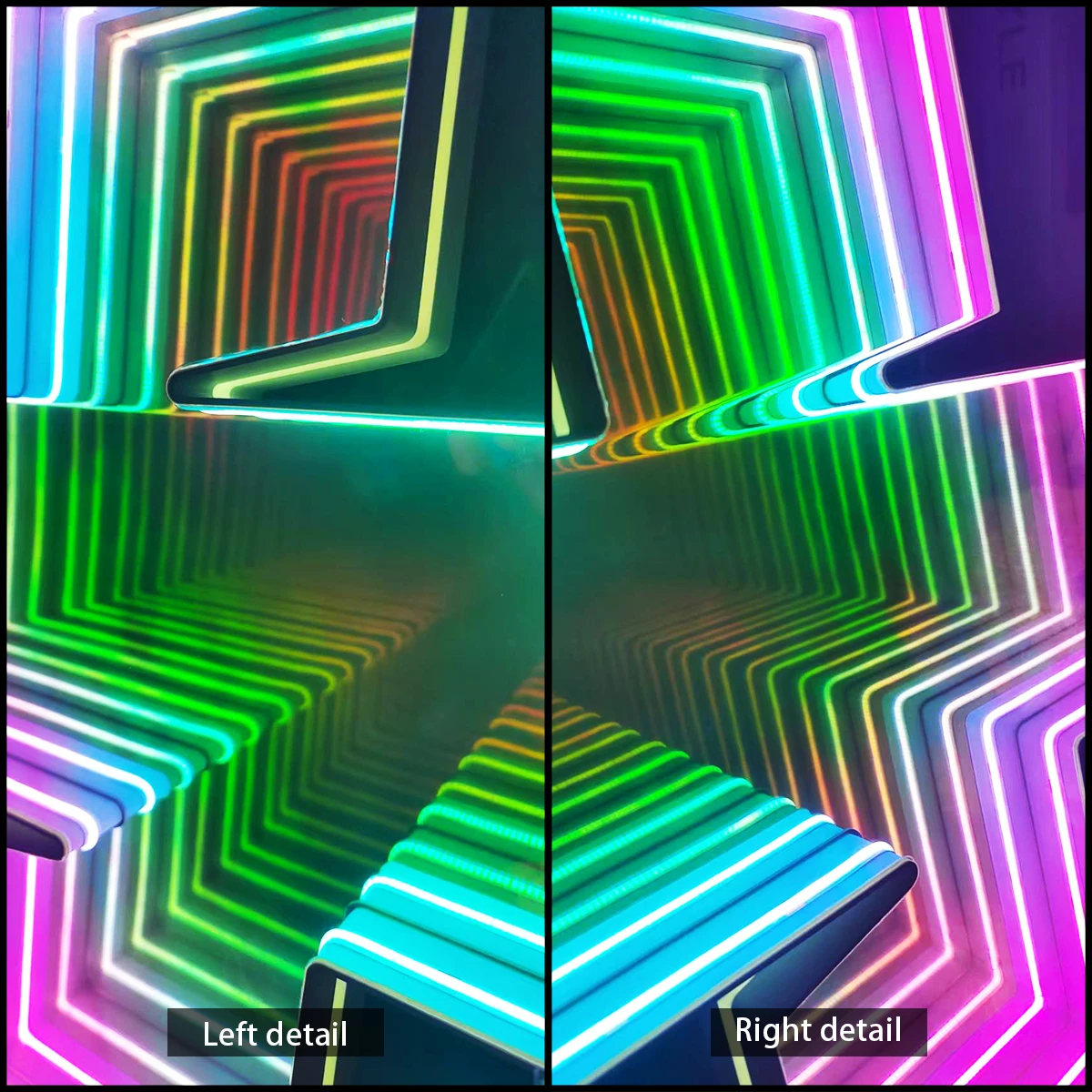 Пользовательский логотип 3d вывеска светодиодное круглое зеркало бесконечное