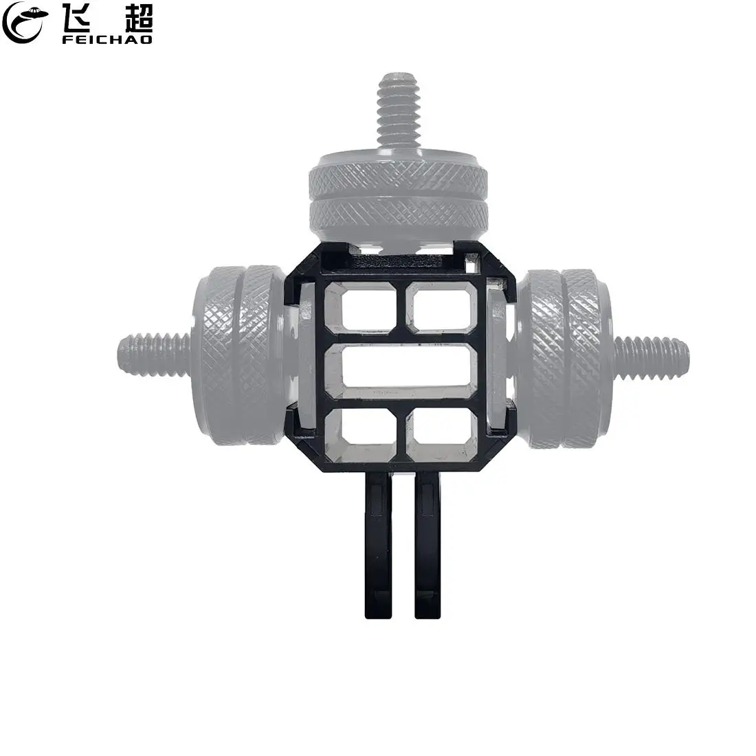 Тройное крепление для холодного башмака FEICHAO, адаптер с винтовым отверстием 1/4 дюйма, расширение для микрофона, Скоба для монитора, для экшн-камеры Gopro, фото Vlog