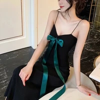 vestido maxi dress for women prom long elegantes casual night bodycon satin sexy summer 2022 womens fashion party evening black