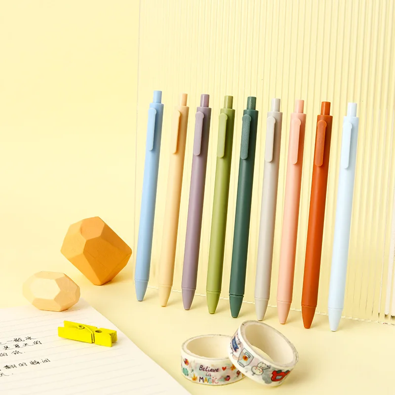 

9 шт., 0,5 мм, гладкая красивая ручка для письма, школьные принадлежности, офисные милые Фотообои